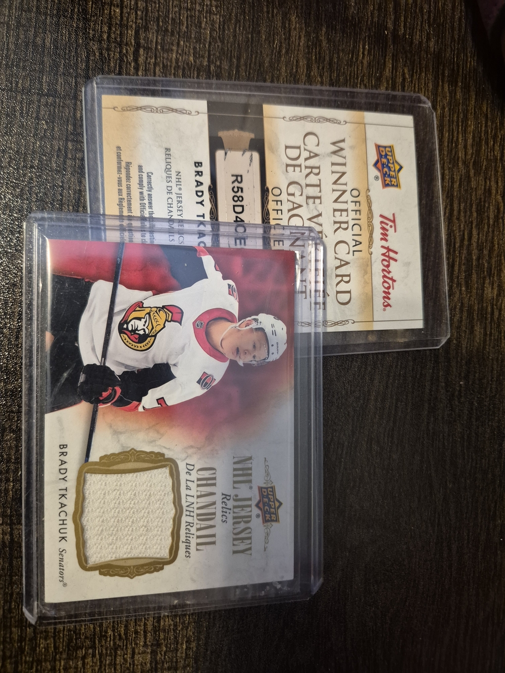 Upper Deck Ottawa Senators Collectible Jersey Card - White